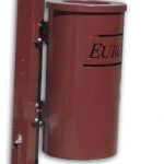 post-mounted powder coat garbage canister